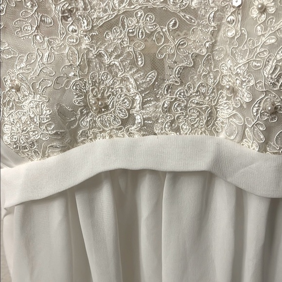 Vintage Bella Donna White Lace Pajama dress Chemise with Empire Waist - Picture 7 of 13